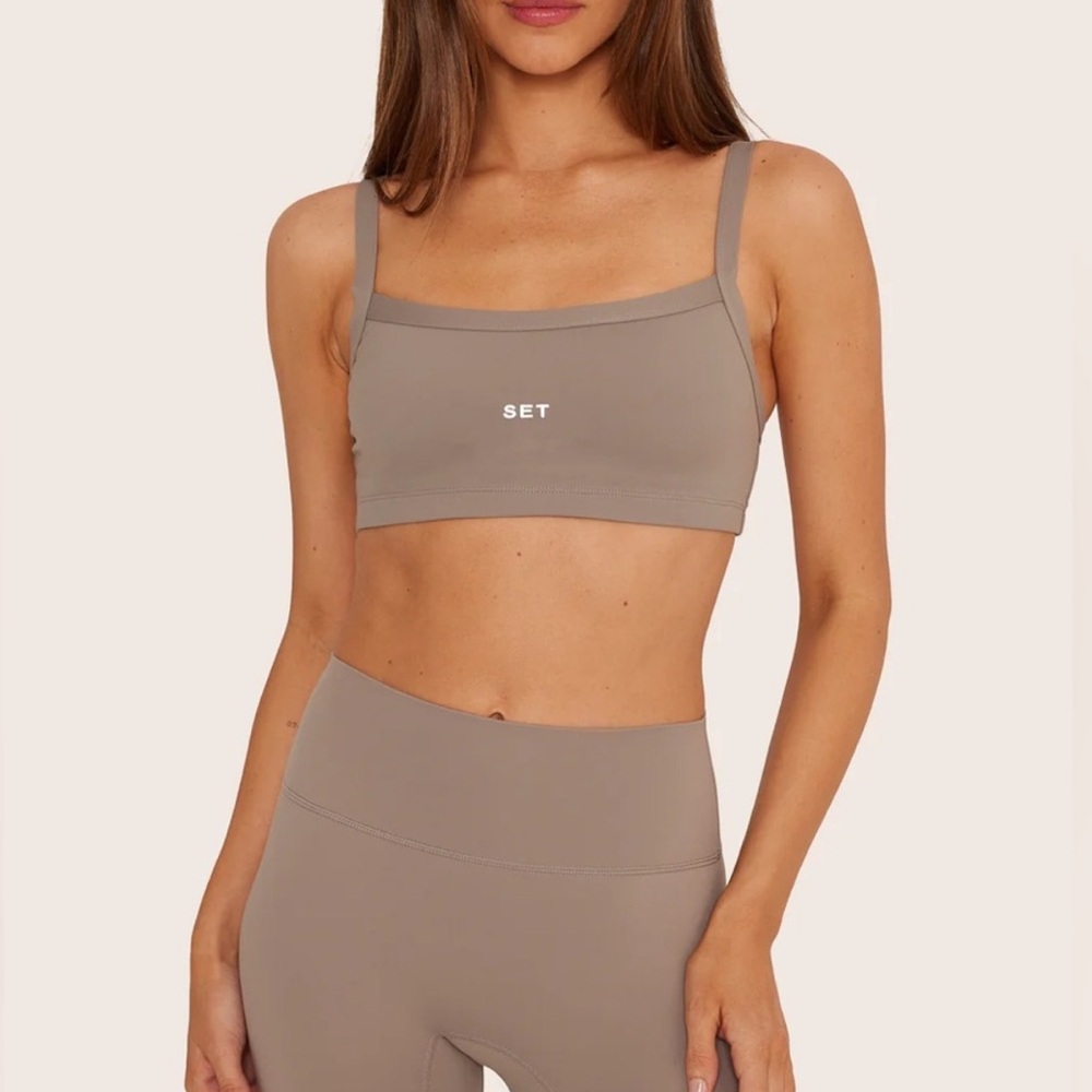 Set Active Sportbody Scoop Bra in Stone